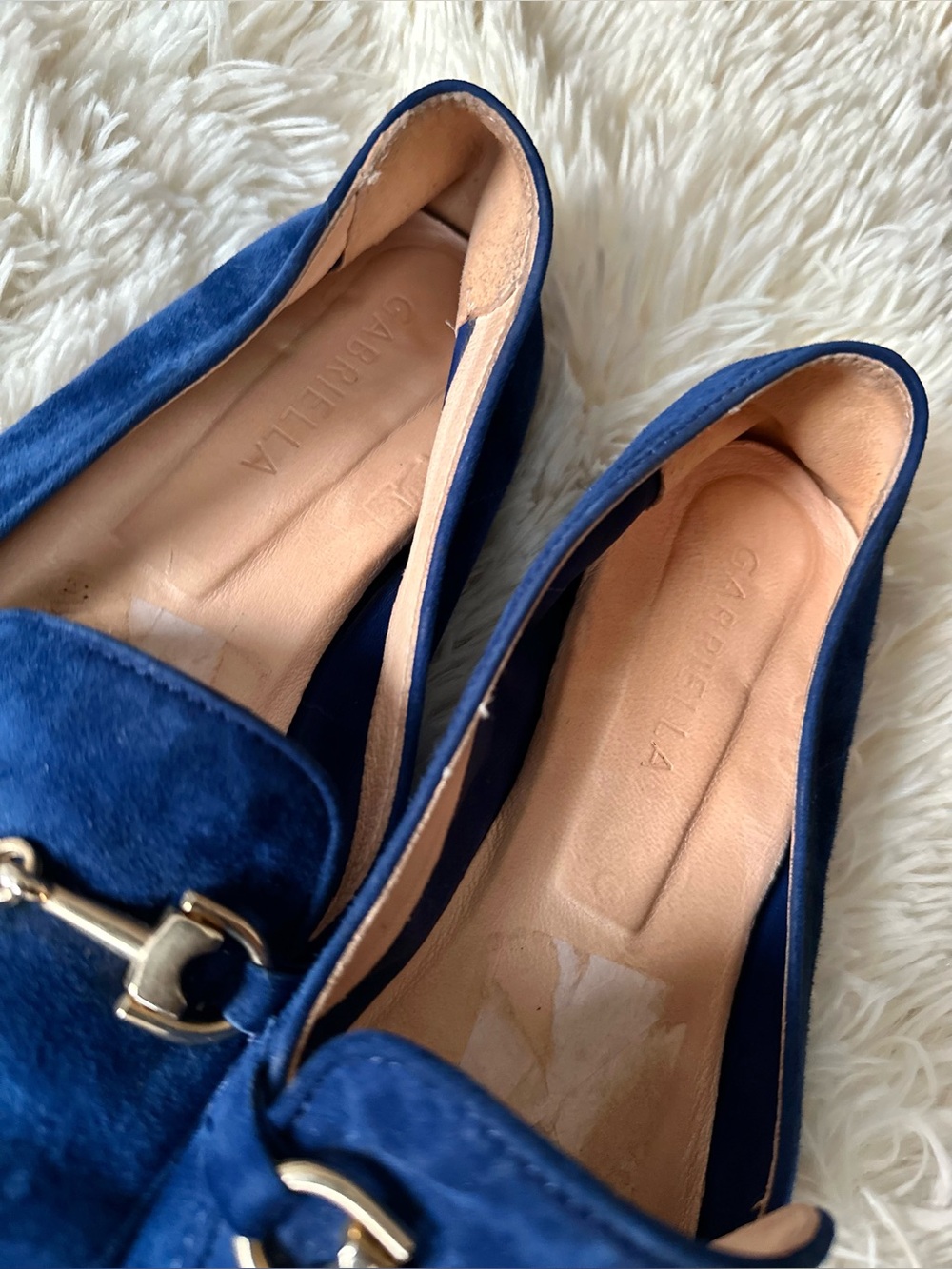 Blue Suede Horsebit Loafers - Women - Picture 4 of 10